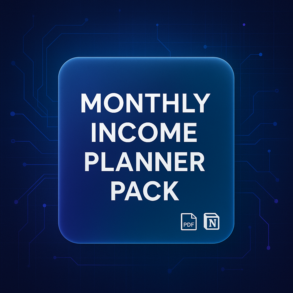 Monthly Income Planner Pack